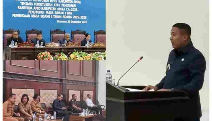 Maumere, Sikka – Bupati Sikka Paparkan APBD 2026 dalam Rapat Paripurna DPRD, Pendapatan Dirancang Rp1,24 Triliun