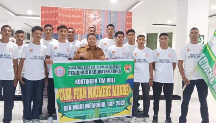 Bupati Sikka Lepas Kontingen Voli Putra ke Ajang Ben Boy Cup I di Kupang, Junjung Tinggi Sportivitas