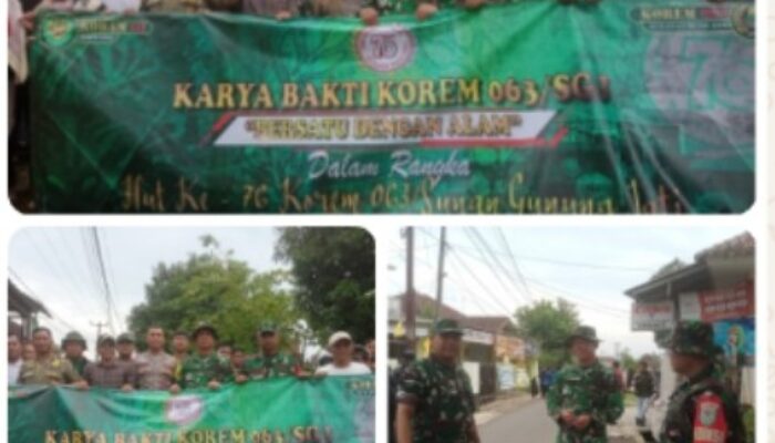 Korem 063/SGJ Gelar Bakti TNI Bertema “Bersatu Dengan Alam” Di Desa Sindangsari
