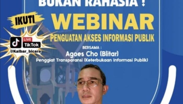 BPM Kalbar dan PWK Gelar Webinar Penguatan Akses Informasi Publik di Kota Pontianak