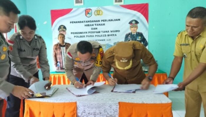 Bupati Sikka Resmikan Pospam Tana Wawo, Menjawab Kerinduan Masyarakat Selama 18 Tahun