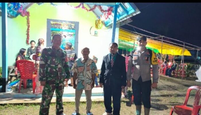 Polsek Matan Hilir Selatan Amankan Ibadah Natal di Desa Kemuning Biutak, Ketapang Berlangsung Kondusif