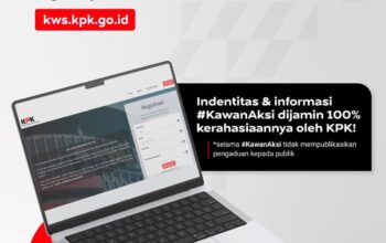 Masyarakat melaporkan dugaan korupsi melalui layanan pengaduan resmi KPK di Jakarta pada 2025
