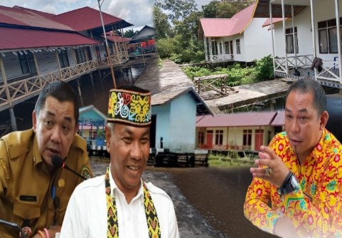 Kondisi proyek pengembangan kawasan Teluk Keluang di Kabupaten Ketapang yang disorot publik.