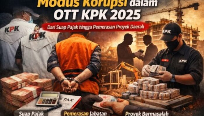 Modus Korupsi dalam OTT KPK 2025: Dari Suap Pajak hingga Pemerasan Proyek Daerah