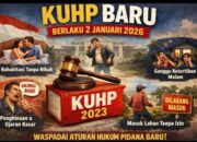 KUHP Baru Berlaku 2 Januari 2026 di Indonesia, Apa Dampaknya bagi Kehidupan Warga? Ini Aturan Kunci yang Wajib Dipahami Publik