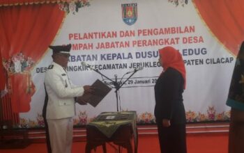 Kepala Dusun Perempuan Dilantik di Cilacap, Tiara Agrina Fidelia Diminta Bangun Dusun Ciledug dari Akar Rumput — Mampukah Integritas Ini Bertahan?