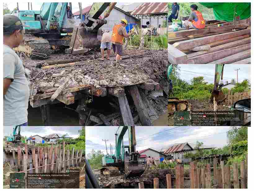 Penggunaan kayu ulin pada proyek rehabilitasi jembatan Sukadana Teluk Batang Kayong Utara Kalimantan Barat dengan nilai kontrak Rp4,8 miliar