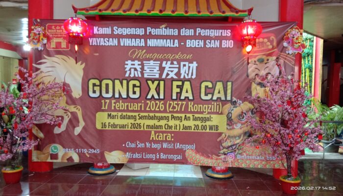 Yayasan Vihara Nimmala – Boen San Bio Gelar Perayaan Imlek 2577 Kongzili Penuh Kebersamaan