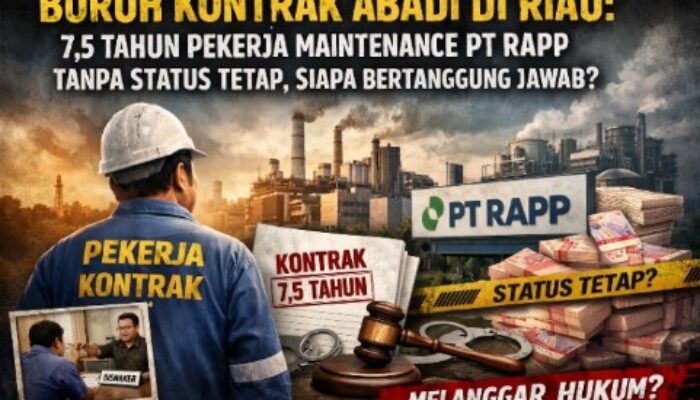 Buruh Kontrak Abadi di Riau: 7,5 Tahun Pekerja Maintenance PT RAPP Tanpa Status Tetap, Siapa Bertanggung Jawab?