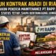 Buruh kontrak PT RAPP di Pelalawan Riau menjalani pekerjaan inti selama 7,5 tahun tanpa status tetap, menggambarkan dugaan pelanggaran hukum ketenagakerjaan