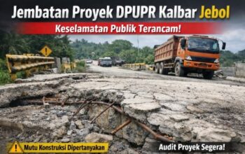 Ilustrasi jembatan proyek DPUPR Kalimantan Barat yang mengalami kerusakan parah dan mengancam keselamatan pengguna jalan di Ketapang