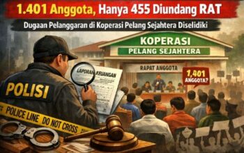 ilustrasi penyelidikan polisi atas dugaan pelanggaran RAT Koperasi Pelang Sejahtera dengan perbedaan jumlah anggota 1.401 dan 455 di Ketapang Kalimantan Barat