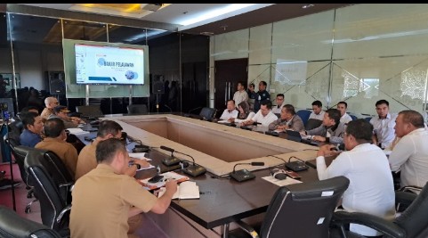 rapat penanganan banjir Sungai Kampar Pelalawan Riau