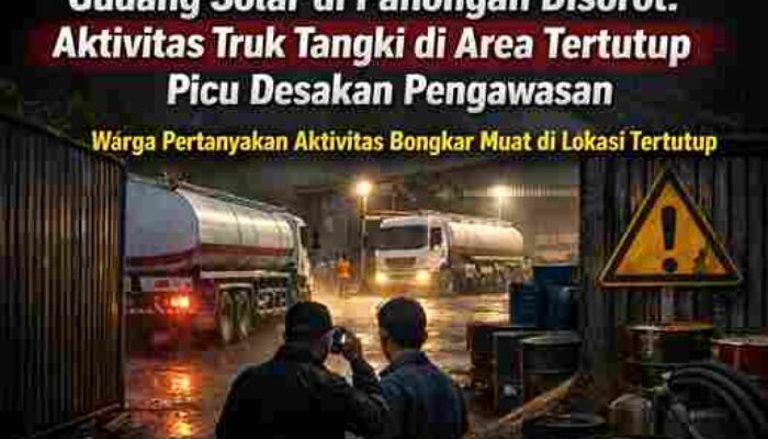 Gudang Solar Diduga Beroperasi di Panongan, Warga Sebut Truk Tangki Keluar Masuk Area Tertutup, Siapa yang Bermain?
