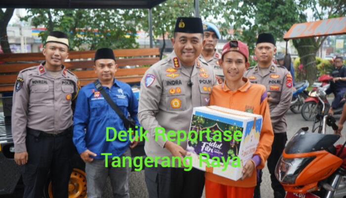 Ramadan Berbagi, Polresta Tangerang dan Insan Pers Bagikan Takjil hingga Sembako