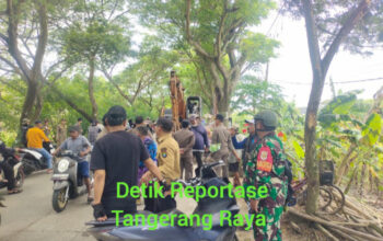 Babinsa Bersinergi Monitoring Penertiban Bangunan Liar di Pakuhaji Penertiban Bangunan Liar di Wilayah Pakuhaji