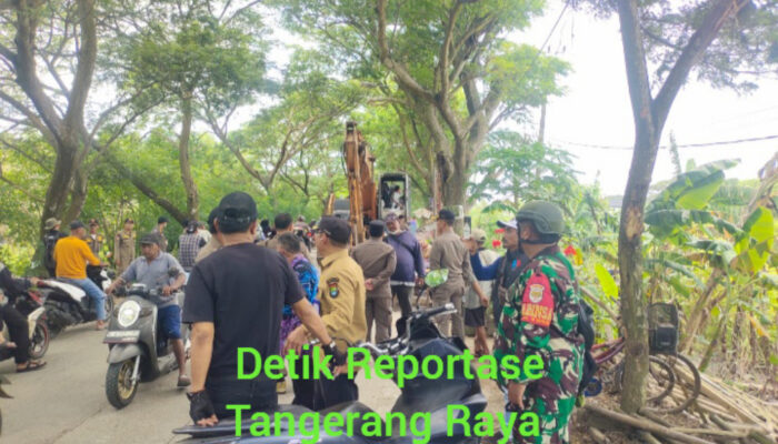 Babinsa Bersinergi Monitoring Penertiban Bangunan Liar di Pakuhaji Penertiban Bangunan Liar di Wilayah Pakuhaji