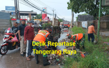 Satgas Sampah Koramil 01/Teluknaga Bersama Polsek dan Kecamatan Gelar Aksi Bersih Sampah Kegiatan Bersih Sampah Digelar di Selembaran Raya