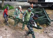 Sinergi TNI-Rakyat di Asahan, Jembatan Modular Kodim 0208 Bersama Yon Zipur 1/DD Tuntas Dikerjakan
