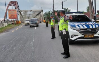 Satlantas Polres Langkat Patroli Jalinsum, Pastikan Arus Lalu Lintas Aman dan Lancar