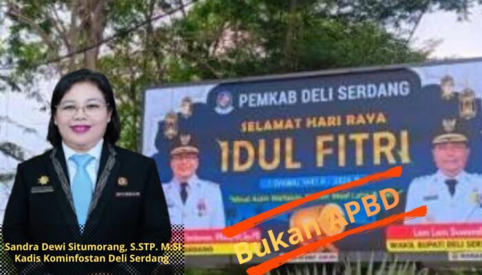 Videotron Ucapan Idul Fitri Bupati & Wabup di Medan Bukan Dipasang Pemkab Deli Serdang