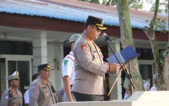 Kapolres Langkat upacara SMAN 1 Stabat edukasi pelajar