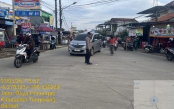 Polsek Panongan Gelar Strong Point dan Gatur Lalin, Implementasi Commander Wish Kapolda Banten