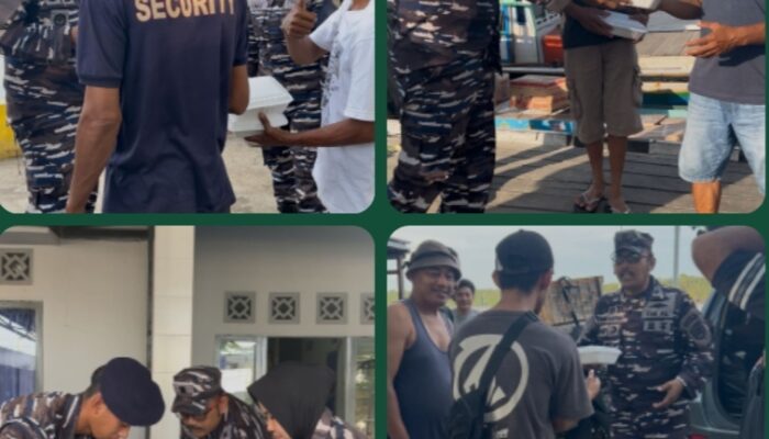 Berbagi di Bulan Ramadhan, Personil Posal Delta Pawan Bagikan Takjil Kepada Nelayan Sukabangun