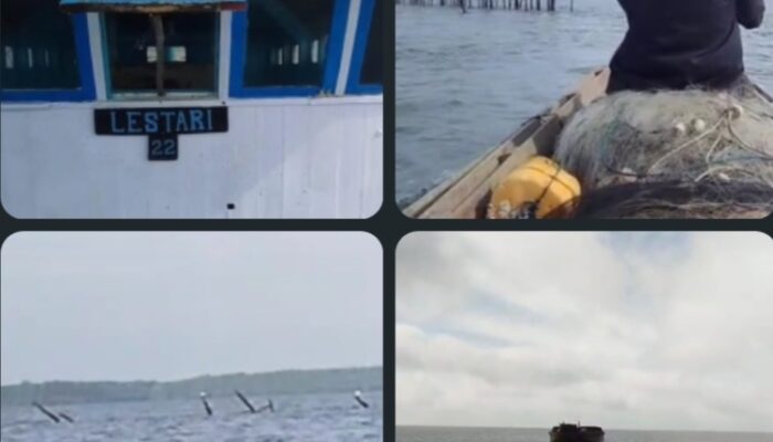 Tugboat Penarik Tongkang Semen Diduga Tabrak Jermal Nelayan Rugikan Rp 150 Juta rupiah di Muara Pulau Kumbang