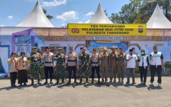 Babinsa Balaraja Siaga di Pos PAM, Pengamanan Mudik Lebaran Diperketat