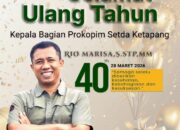 Kepala Bagian Prokopim Setda Ketapang Rio Marisa Genap Berusia 40 Tahun