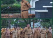 Sekretaris Daerah Repalianto, S.Sos., M.Si., memimpin apel pagi di halaman Kantor Bupati Ketapang