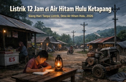 Krisis listrik 12 jam Desa Air Hitam Hulu Ketapang Kalimantan Barat 2026