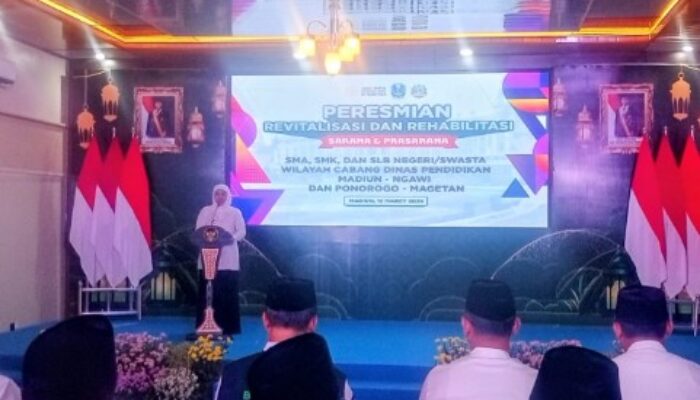 Revitalisasi Sekolah di Jawa Timur: Gubernur Khofifah Resmikan 62 SMA–SMK di Madiun Raya, Sejauh Mana Dampaknya bagi Pendidikan?