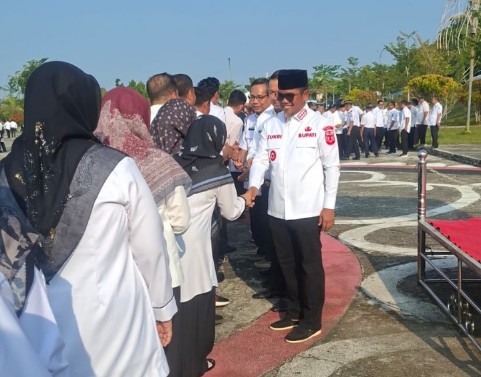 apel perdana ASN Pelalawan halal bihalal Bupati Zukri