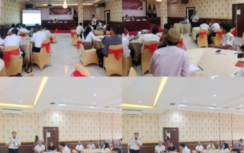 Suasana rapat pembentukan Tim PORA Kabupaten Batu Bara yang dihadiri unsur Imigrasi, Pemkab, TNI, dan Polri.