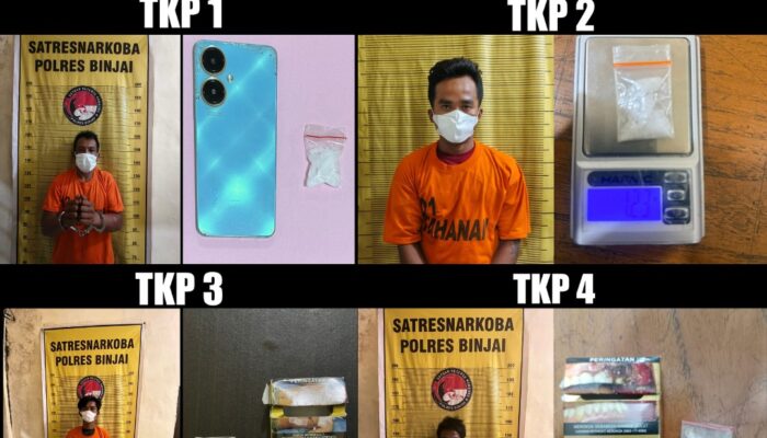 Dalam Sepekan, 6 (enam) Pengedar Narkoba diringkus Polres Binjai