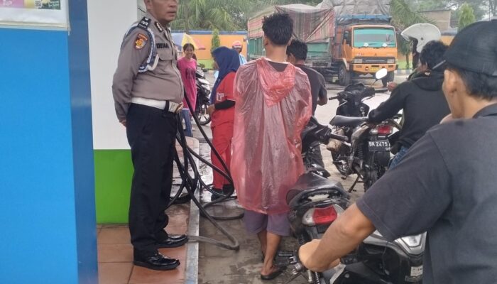 Kapolsek Air Putih Pimpin Monitoring SPBU, Pastikan Stok BBM dan Keamanan Terkendali