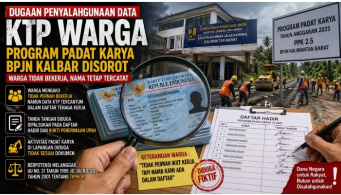 Nasional | Kalbar Disorot: Dugaan Penyimpangan Program Padat Karya 2025, Data Warga Diduga Dicatut Tanpa Keterlibatan?