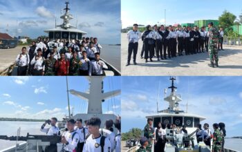 Semangat Merah Putih Berkibar di Laut: Calon Paskibraka Ketapang Sambangi KRI Sembilang-850