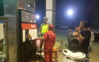 Sat Lantas Polres Batu Bara Pantau Stok BBM di Jalinsum Sei Bejangkar