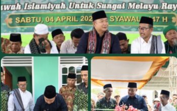 Bupati ketapang Aleksander Wilyo Resmikan TPA Al-Muttaqin dan Hadiri Halal Bihalal MWCNU Sei Melayu Rayak