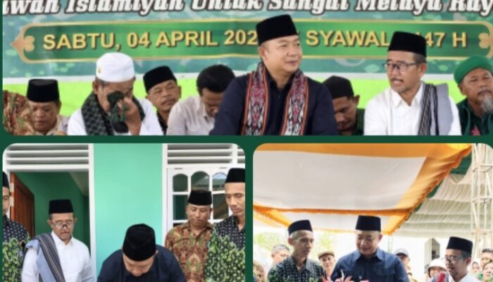 Bupati ketapang Aleksander Wilyo Resmikan TPA Al-Muttaqin dan Hadiri Halal Bihalal MWCNU Sei Melayu Rayak