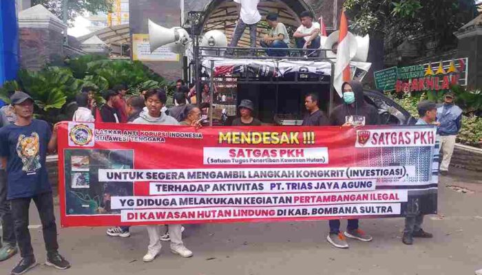 Nasional | DPD Laskar Anti Korupsi Indonesia Sulawesi Tenggara Geruduk Kejaksaan Agung, Desak Investigasi Dugaan Tambang Ilegal di Bombana