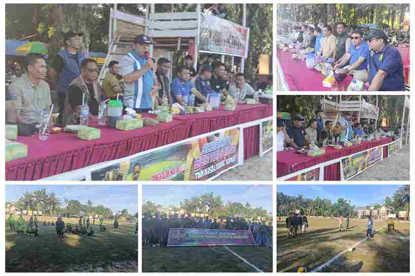 Imustiar anggota DPRD Provinsi Riau membuka Open Turnamen Pangkalan Malako Cup III di Desa Tambun Pelalawan yang diikuti 74 tim dengan total hadiah Rp40 juta.