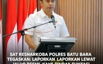 Satresnarkoba Polres Batu Bara Klarifikasi Isu Di Lima Puluh : Ada Laporan, Kami Tindak! Jangan Sebar Asumsi Di Mensos