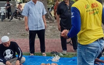 Patau Langsung Camat Batang Kuis Pemotongan Hewan Kurban, Kebersamaan Warga Tanjung Sari