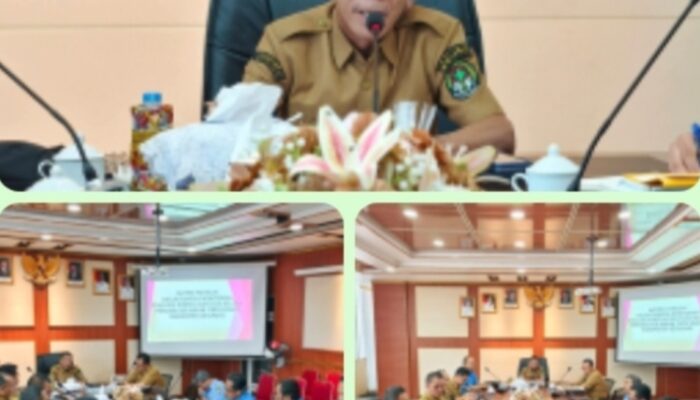 Wakil Bupati Ketapang, Jamhuri Amir, SH, memimpin Rapat Monitoring dan Evaluasi Kinerja serta Tata Kelola Perusahaan Umum Daerah