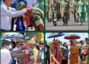 Pangdam XII/Tanjungpura Disambut wakil bupati jamuri amir. S.H. dan Adat Dayak dan Forkopimda Saat Tiba di Ketapang
